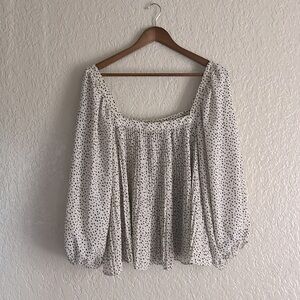 Zara chiffon polkadot blouse